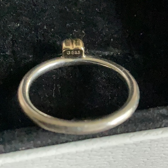 Pandora two tone ring with 14k gold heart - Picture 3 of 5